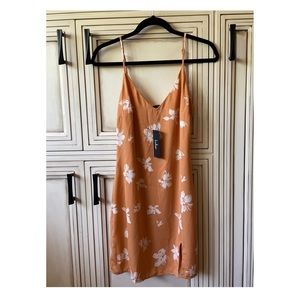 Lulus Orange Floral Print Dress